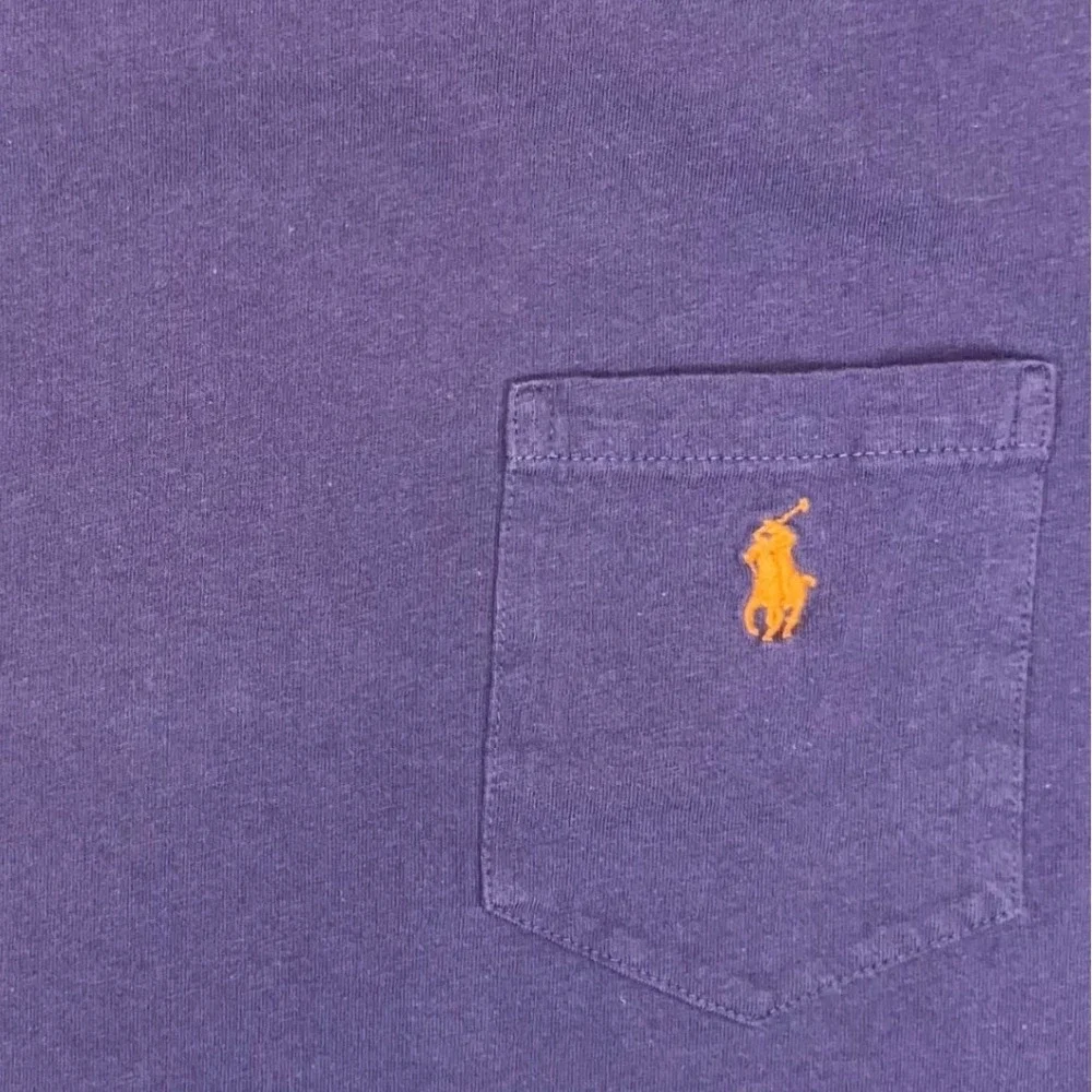 POLO‎ RALPH LAUREN T-Shirt Mens Small Purple Pocket Short Sleeve Preppy Pony Tee